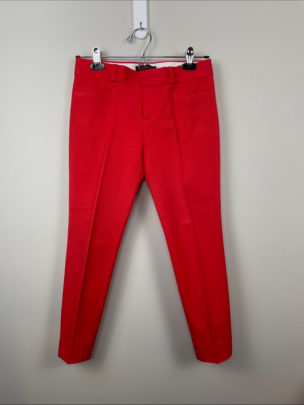 Banana Republic Red Slim Tailored Dress Pants